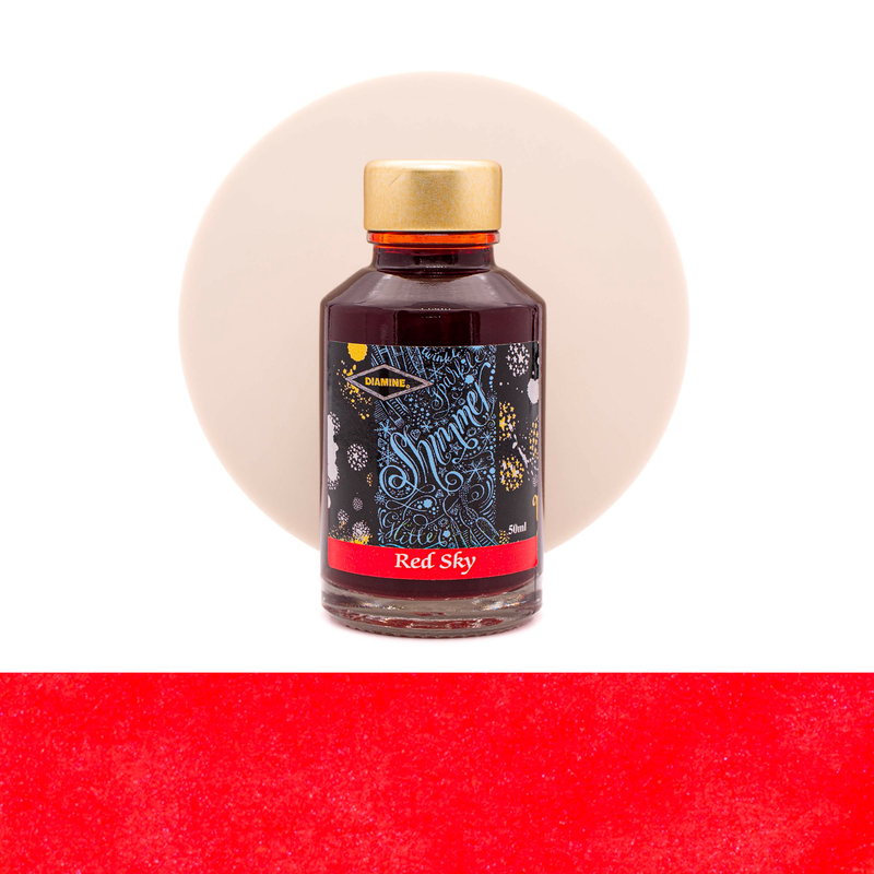 Diamine Diamine Shimmering Red Sky Ink Bottle 50 ml