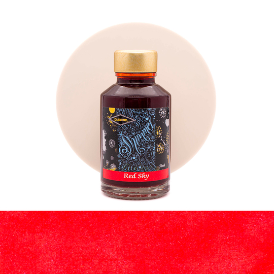 Diamine Shimmering Red Sky Ink Bottle 50 ml