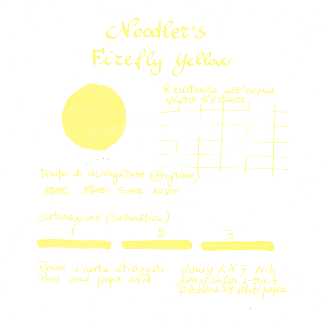 Noodler's Firefly Yellow HL Ink Bottle 3 oz