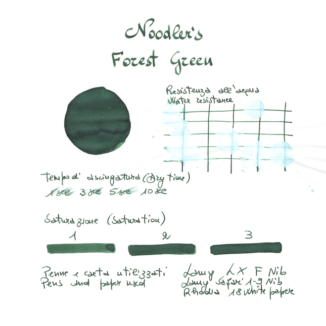 Noodler's Forest Green Ink Bottle 3 oz