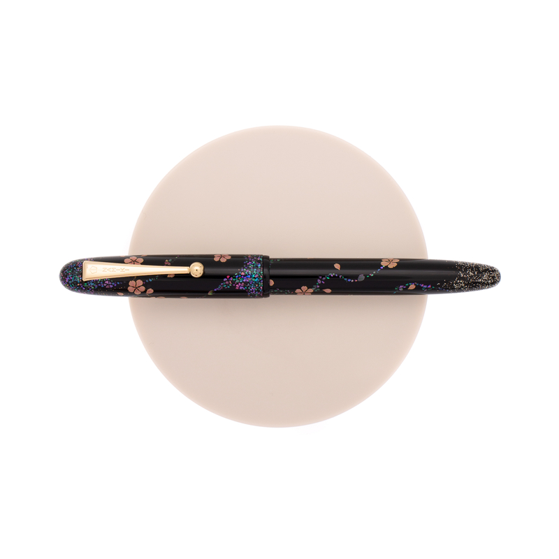 Namiki Namiki Yukari Maki-e Fountain Pen Cherry Blossoms at Night