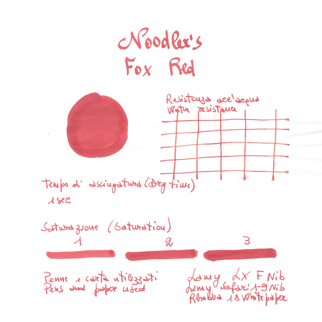 Noodler's Fox Red Inchiostro 1 oz
