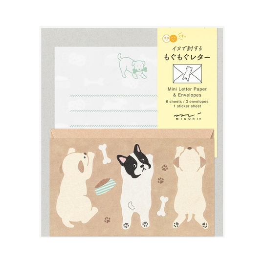 Midori Mini Letter Set with Stickers Hungry Dog