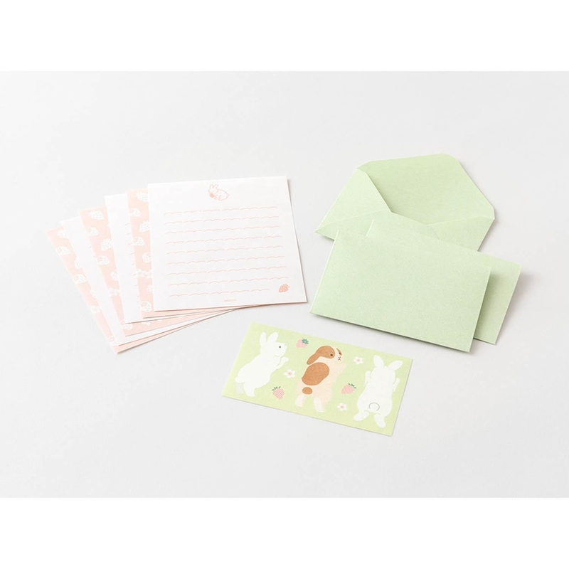 Midori Midori Mini Letter Set with Stickers Hungry Rabbit