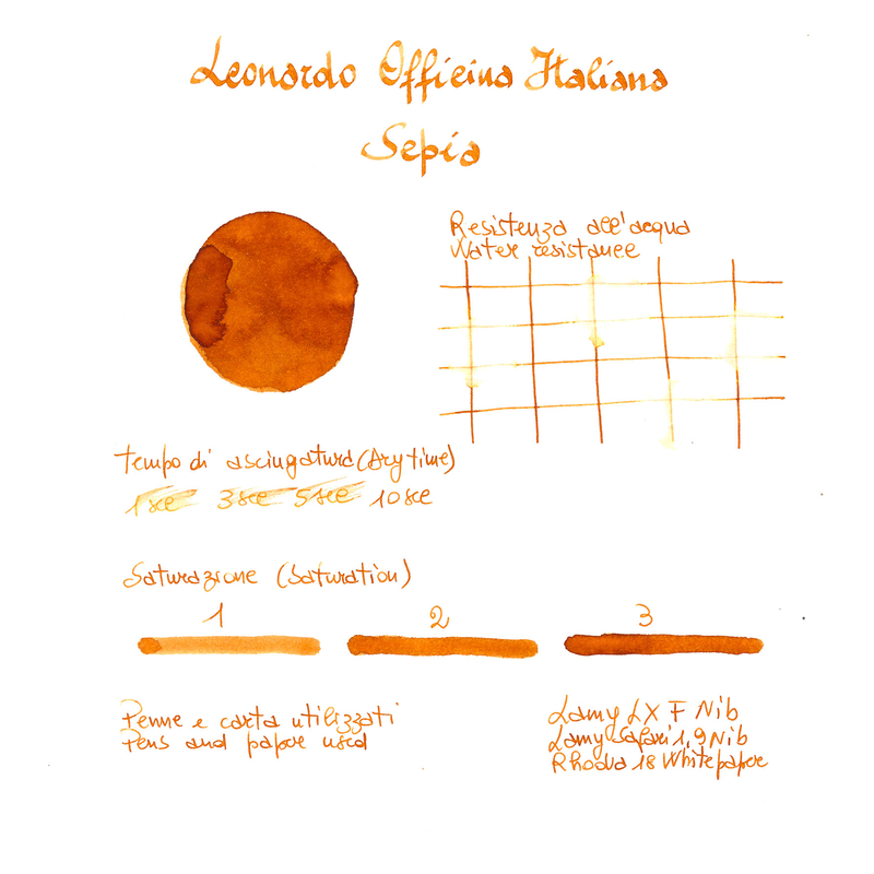 Leonardo Officina Italiana Leonardo Sepia Classico Inchiostro 40 ml