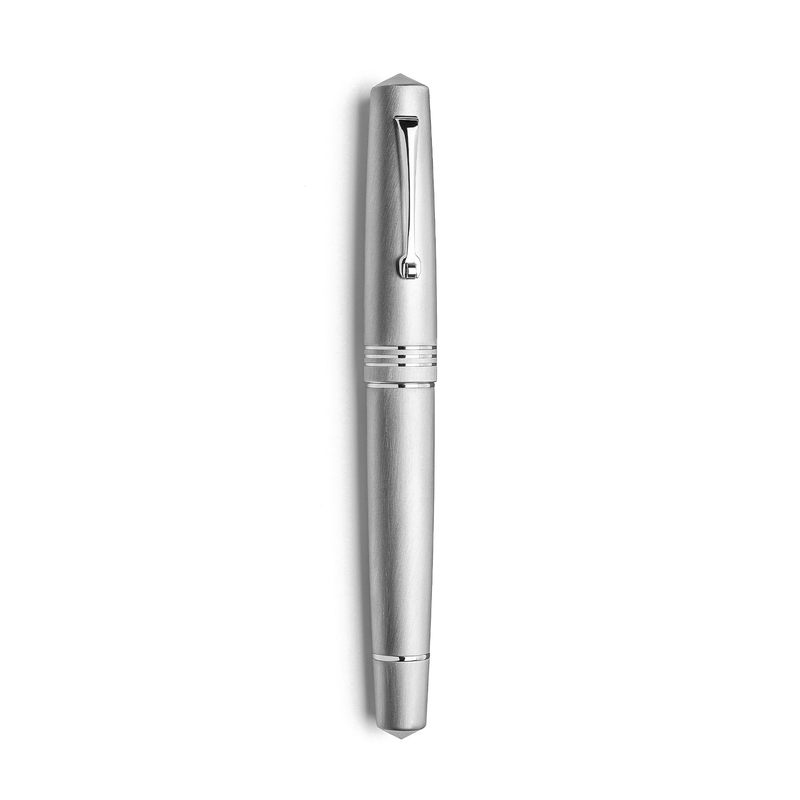 Leonardo Officina Italiana Leonardo Momento Zero Penna Stilografica Alumina & Rodio 14k Edizione Limitata
