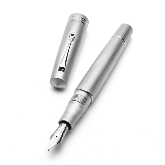 Leonardo Momento Zero Fountain Pen Alumina & Rhodium 14k Limited Edition