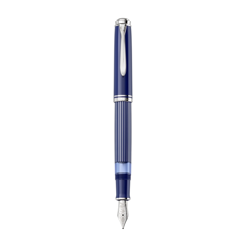 Pelikan Pelikan Souveran M815 Fountain Pen Metal Striped Blue Special Edition