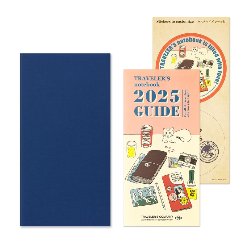 Traveler's Company Traveler's Notebook Refill 2025 Weekly + Memo Diary Regular Size Second Half