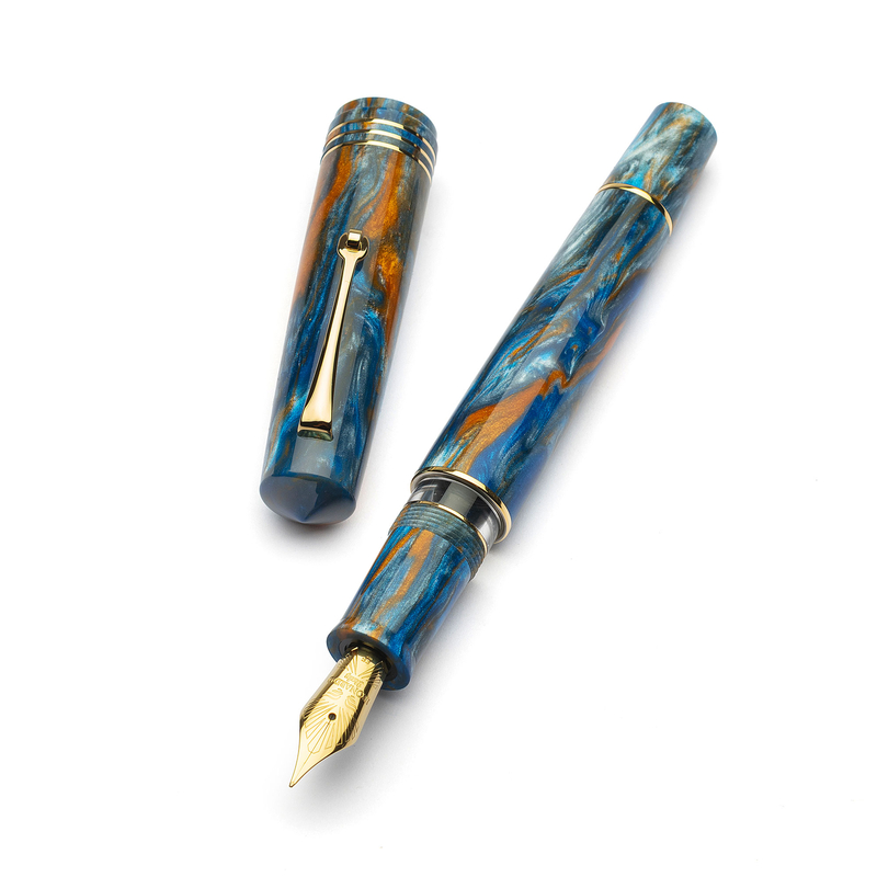 Leonardo Officina Italiana Leonardo Momento Zero Grande 2.0 Penna Stilografica Ocean Sunrise Pennino 6