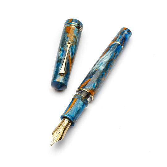 Leonardo Momento Zero Grande 2.0 Penna Stilografica Ocean Sunrise Pennino 8