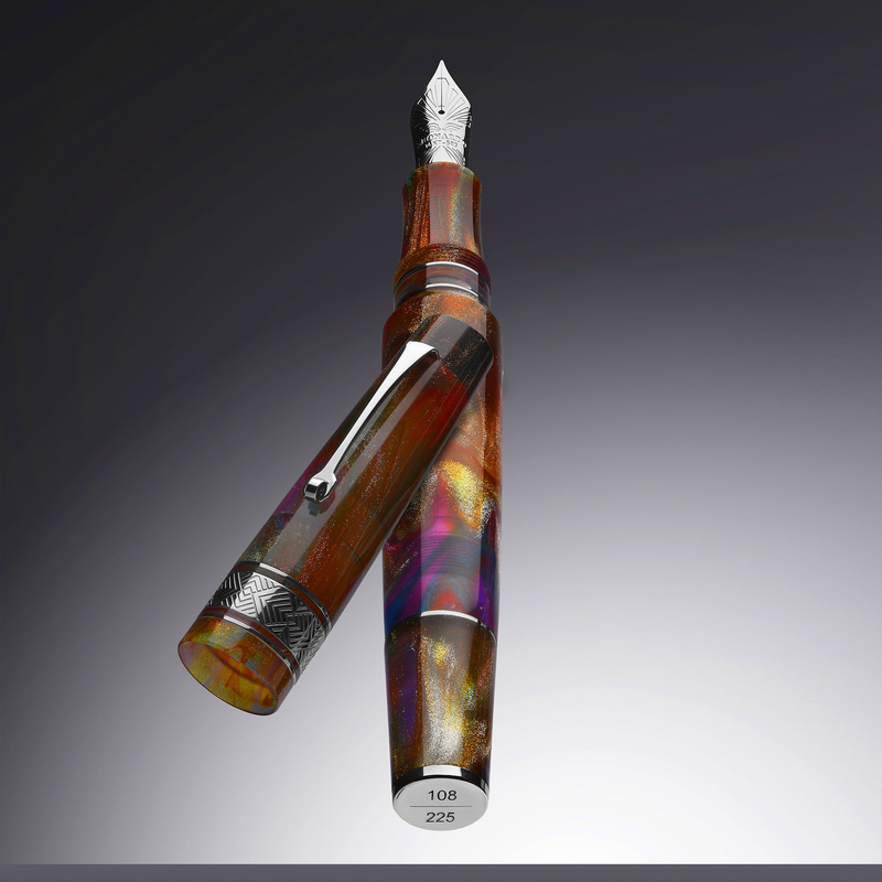 Leonardo Officina Italiana Leonardo Supernova Fountain Pen Primary Manipulation 5 & Rhodium Nib No. 8 Limited Edition