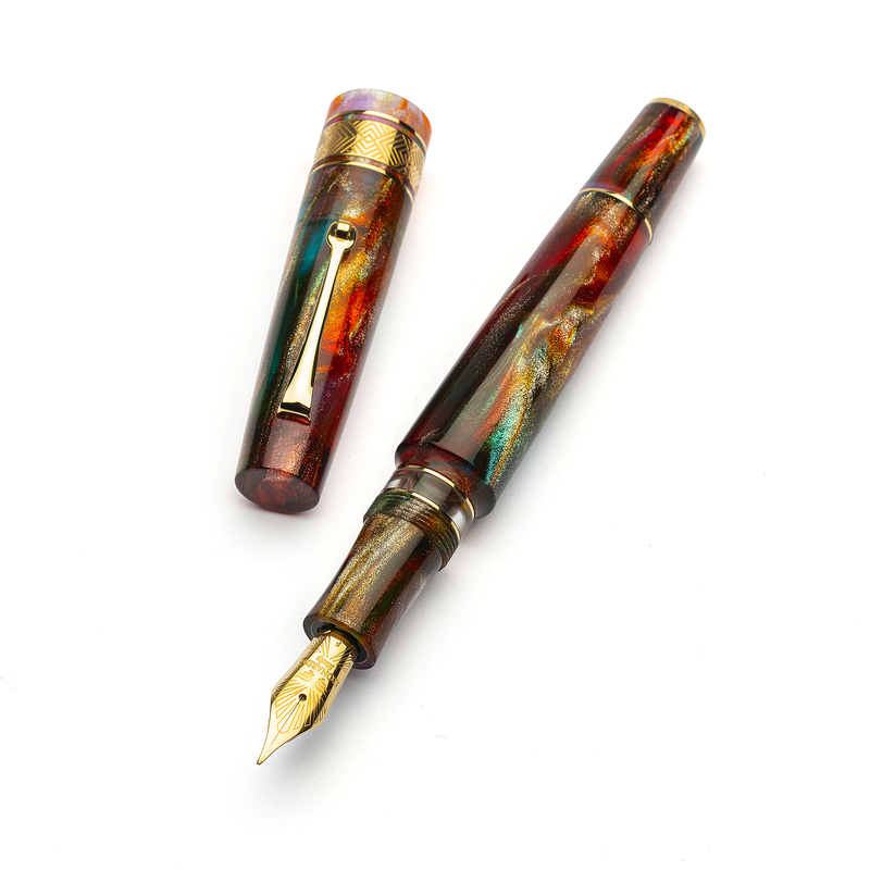 Leonardo Officina Italiana Leonardo Supernova Fountain Pen Primary Manipulation 5 & Gold Nib No. 6 Limited Edition Leonardo Officina Italiana Leonardo Supernova Fountain Pen Primary Manipulation 5 & Gold Nib No. 6 Limited Edition