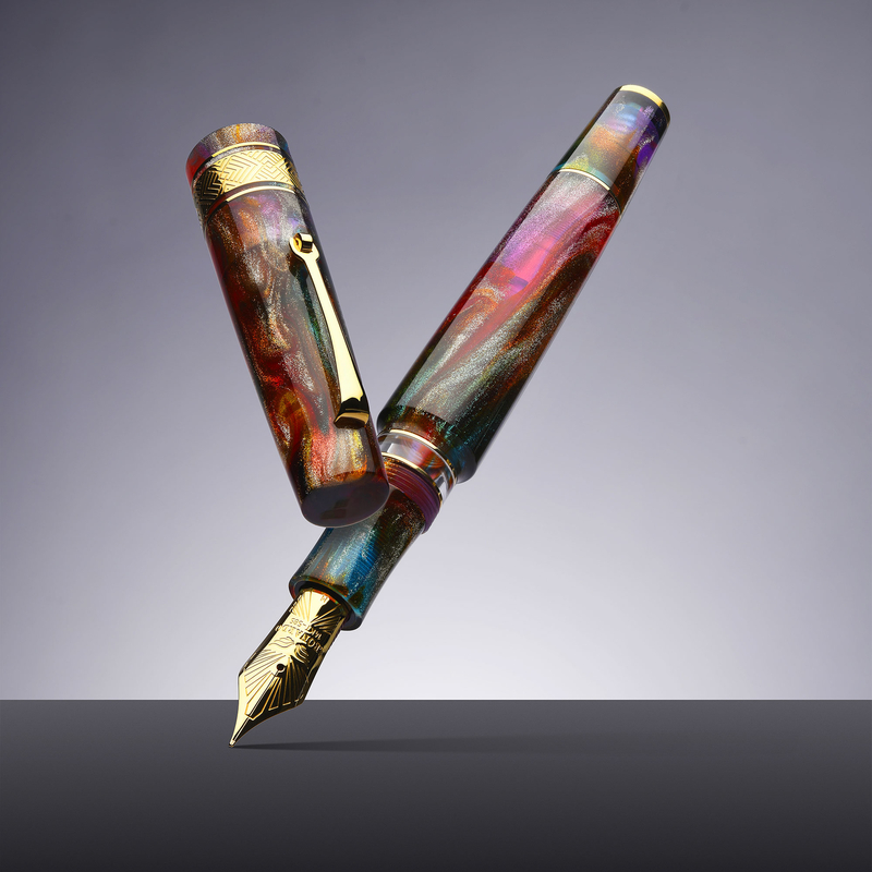Leonardo Officina Italiana Leonardo Supernova Fountain Pen Primary Manipulation 5 & Gold Nib No. 8 Limited Edition