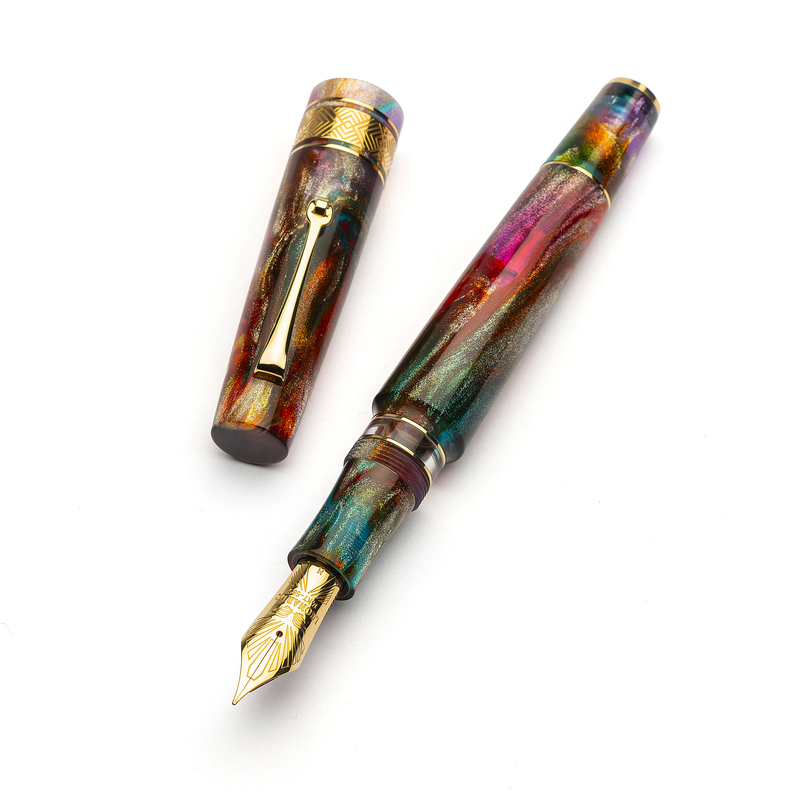 Leonardo Officina Italiana Leonardo Supernova Fountain Pen Primary Manipulation 5 & Gold Nib No. 8 Limited Edition Leonardo Officina Italiana Leonardo Supernova Fountain Pen Primary Manipulation 5 & Gold Nib No. 8 Limited Edition