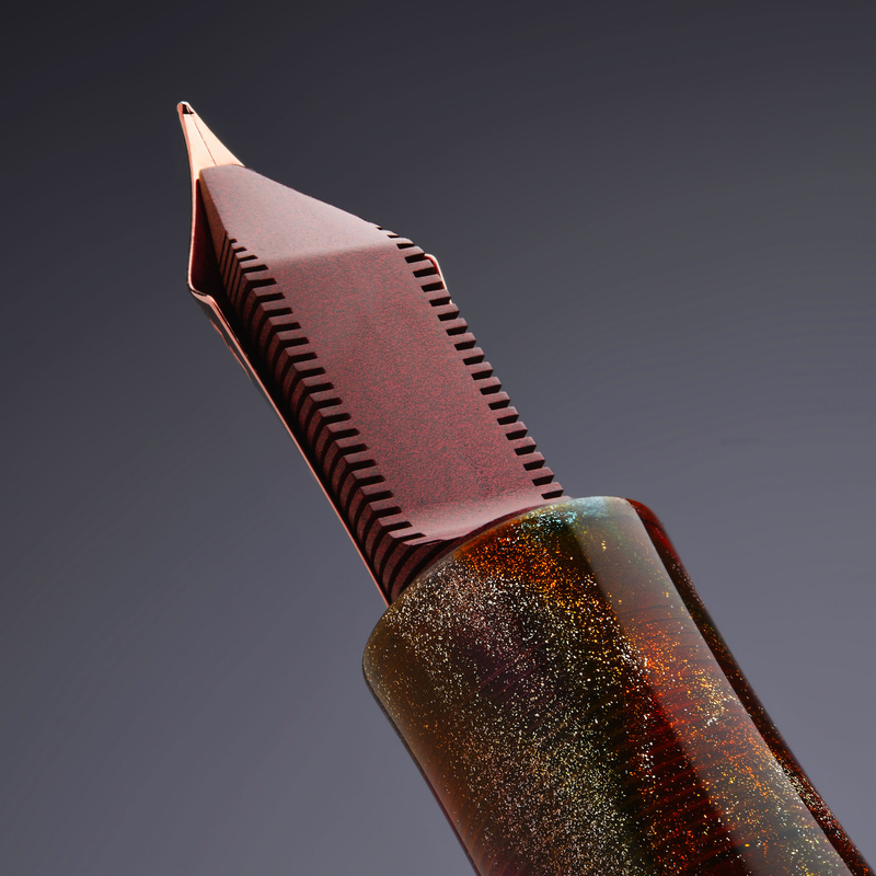 Leonardo Officina Italiana Leonardo Supernova Fountain Pen Primary Manipulation 5 & Rose Gold Nib No. 8 Limited Edition