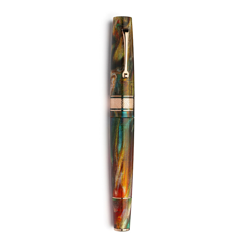 Leonardo Officina Italiana Leonardo Supernova Fountain Pen Primary Manipulation 5 & Rose Gold Nib No. 8 Limited Edition