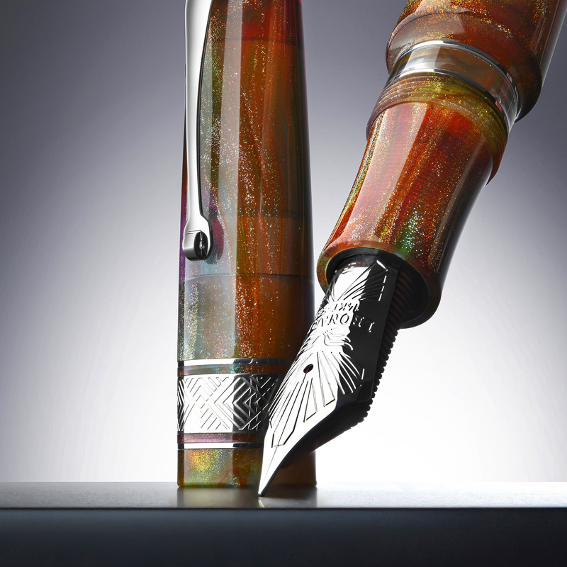 Leonardo Officina Italiana Leonardo Supernova Fountain Pen Primary Manipulation 5 & Ruthenium Nib No. 8 Limited Edition