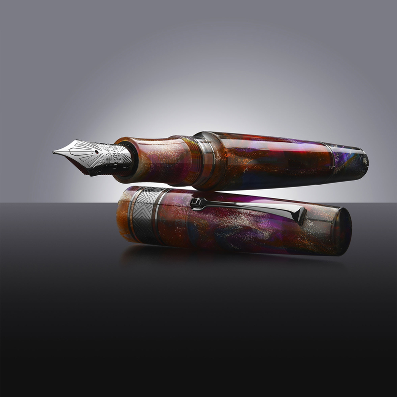 Leonardo Officina Italiana Leonardo Supernova Fountain Pen Primary Manipulation 5 & Ruthenium Nib No. 8 Limited Edition