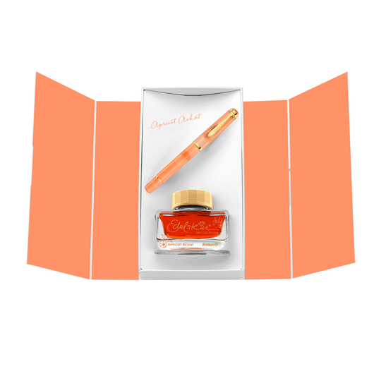 Pelikan M200 Set Penna Stilografica e Inchiostro Apricot Achat Edizione Speciale 2025