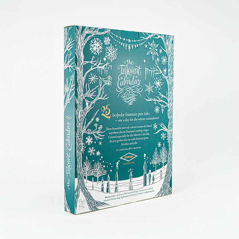 Diamine Diamine InkVent Calendar Teal Edition Calendario dell'Avvento 2025 con Inchiostri