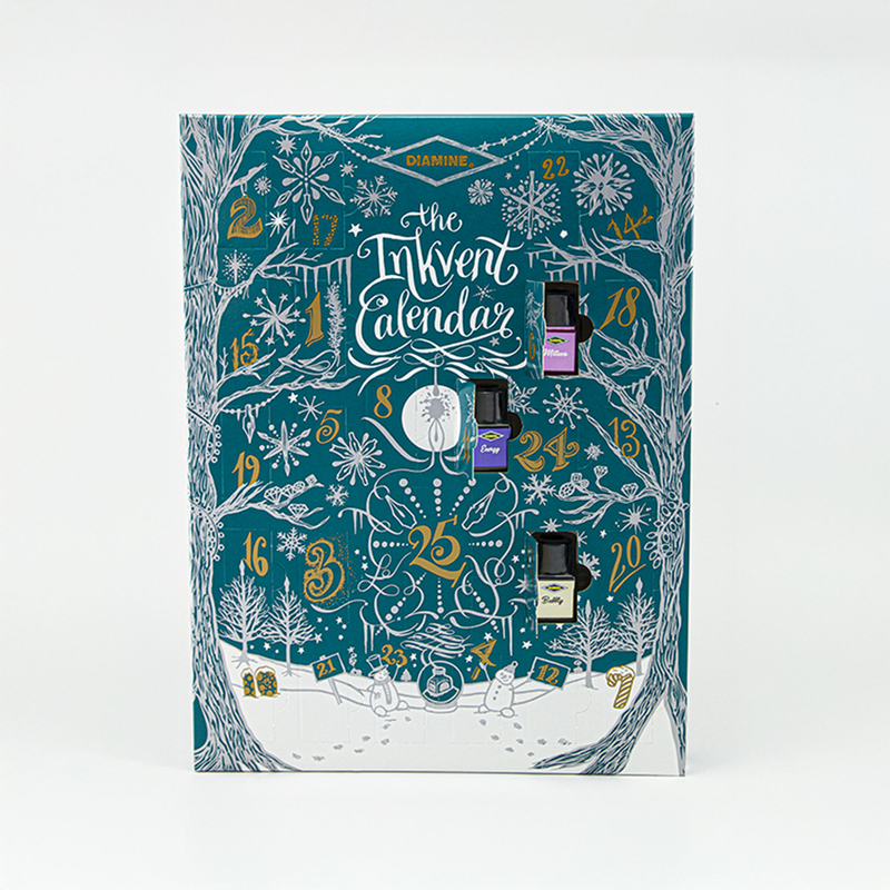 Diamine Diamine InkVent Calendar Teal Edition Calendario dell'Avvento 2025 con Inchiostri