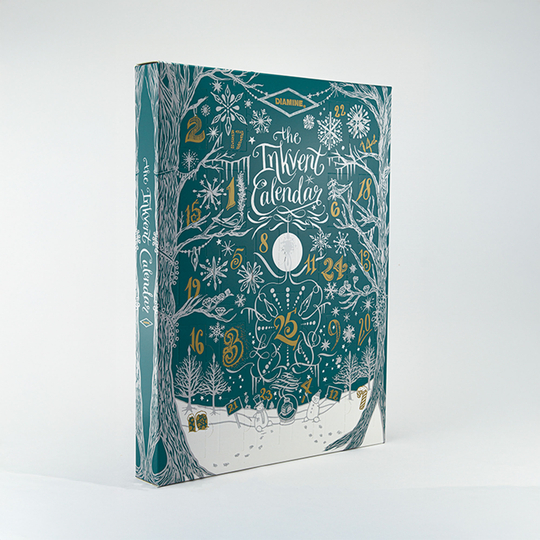 Diamine InkVent Calendar Teal Edition Calendario dell'Avvento 2025 con Inchiostri