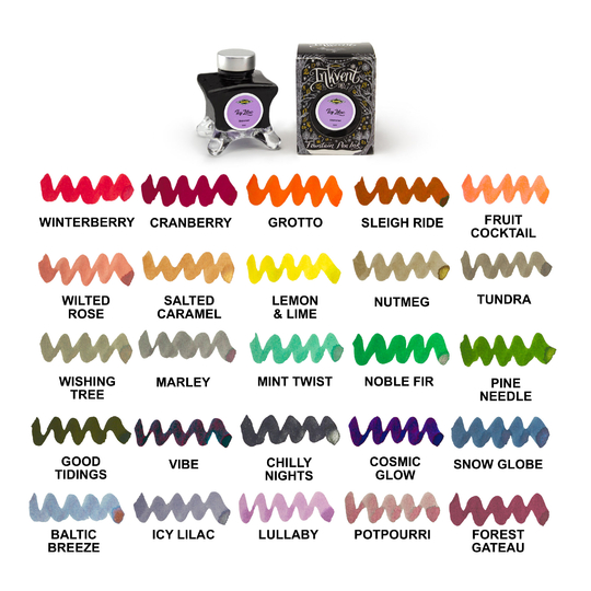 Diamine Inkvent Cosmic Glow Ink Bottle 50 ml Black Edition Extreme Sheen