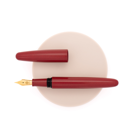 Wancher Dream Pen True Ebonite Fountain Pen Sand Red & Gold