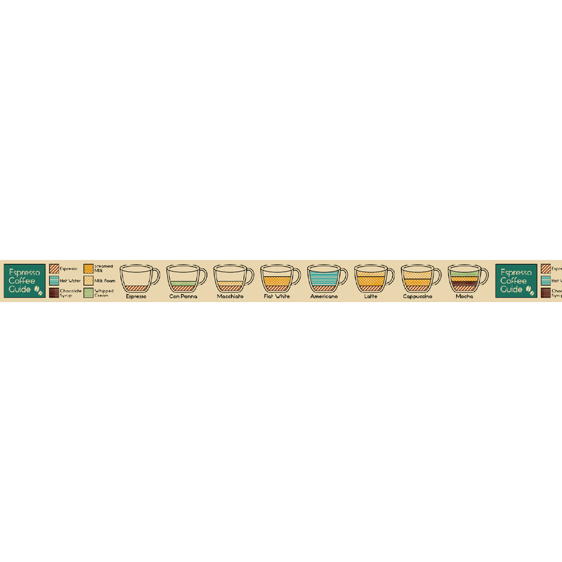 MT Masking Tape MT Upcycle Washi Tape Espresso Coffee Guide