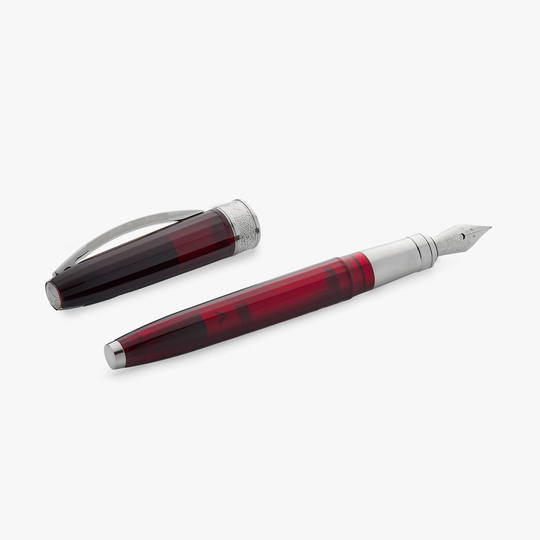 Visconti Michelangelo Fountain Pen Translucent Red