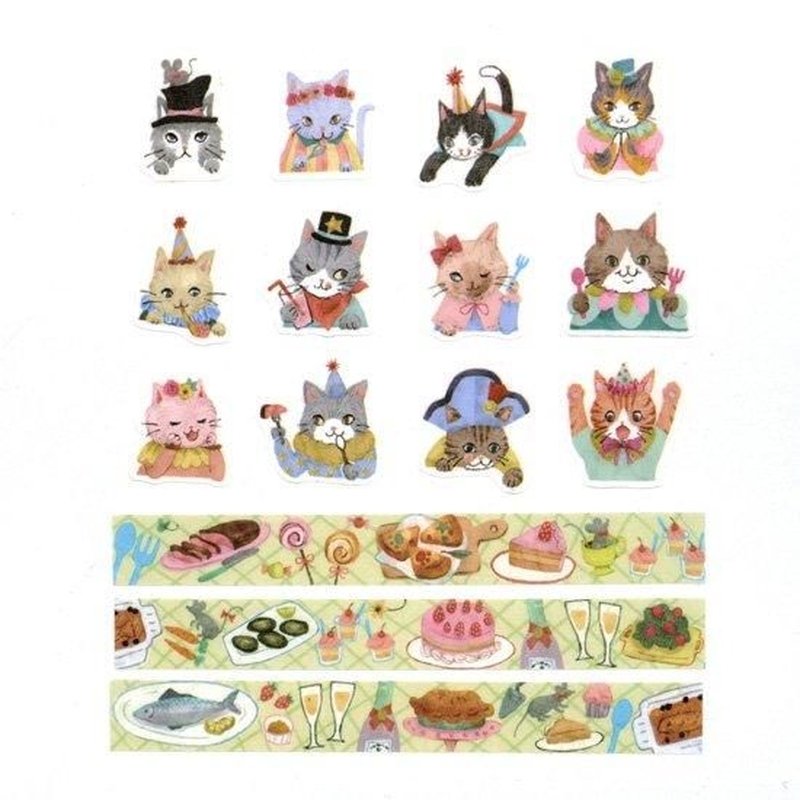 Bande Bande Washi Tape Cat Party