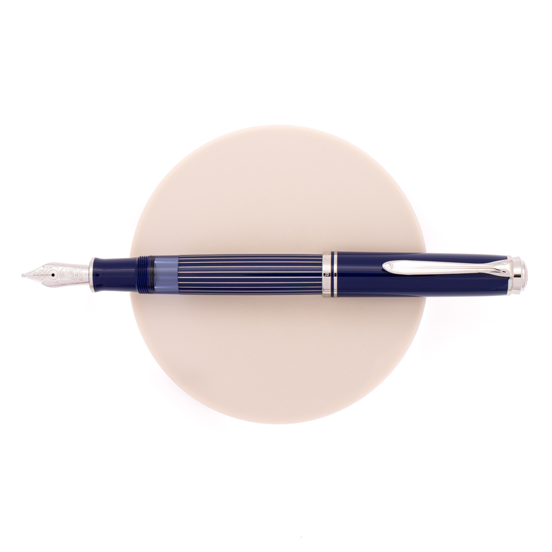 Pelikan Pelikan Souveran M815 Fountain Pen Metal Striped Blue Special Edition