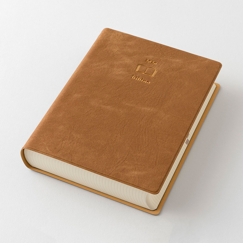 Midori Midori Hibino 2026 Diary A6 Camel