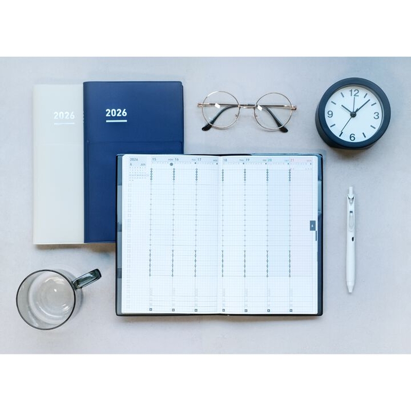 Kokuyo Kokuyo Jibun Techo Biz Agenda 2026 A5 Slim Navy