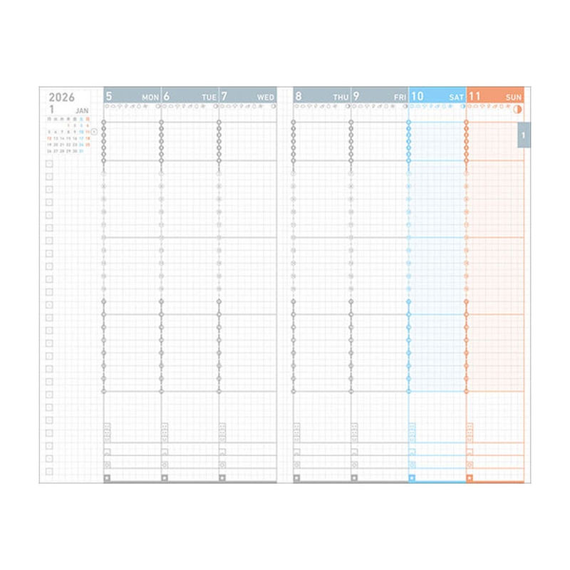 Kokuyo Kokuyo Jibun Techo First Kit Agenda 2026 A5 Slim Viola
