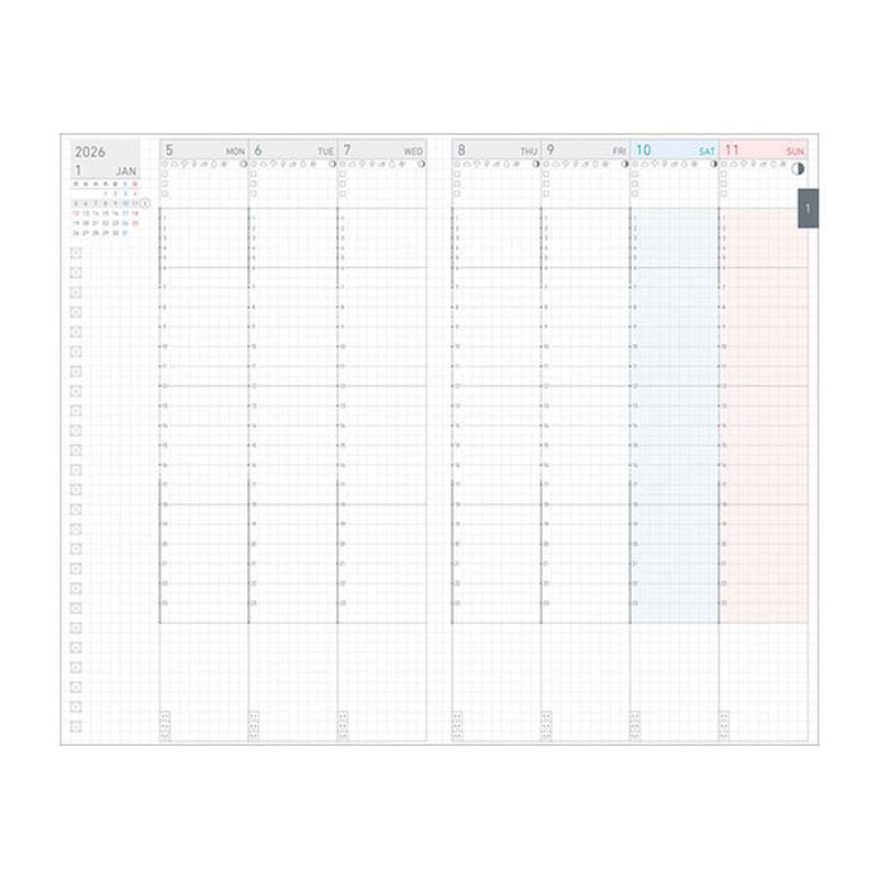 Kokuyo Kokuyo Jibun Techo Lite Agenda 2026 A5 Slim Beige