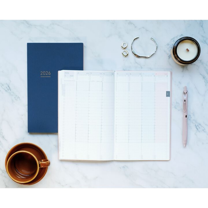 Kokuyo Kokuyo Jibun Techo Lite Agenda 2026 A5 Slim Beige