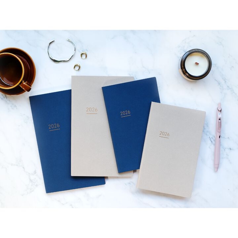 Kokuyo Kokuyo Jibun Techo Lite Agenda 2026 A5 Slim Beige