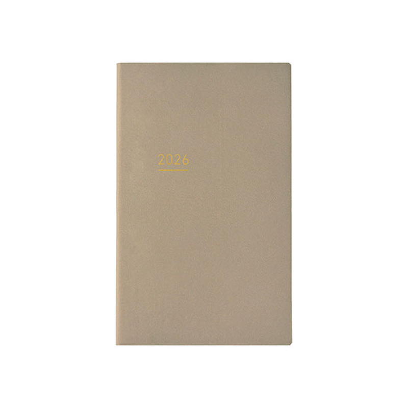 Kokuyo Kokuyo Jibun Techo Lite mini Agenda 2026 B6 Slim Beige