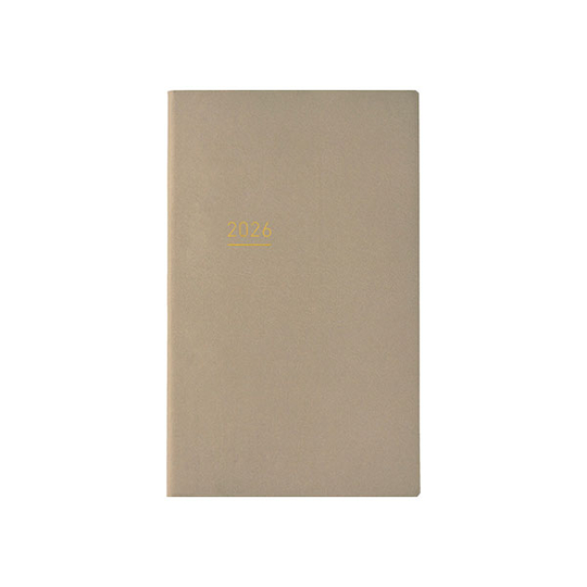 Kokuyo Jibun Techo Lite mini Agenda 2026 B6 Slim Beige