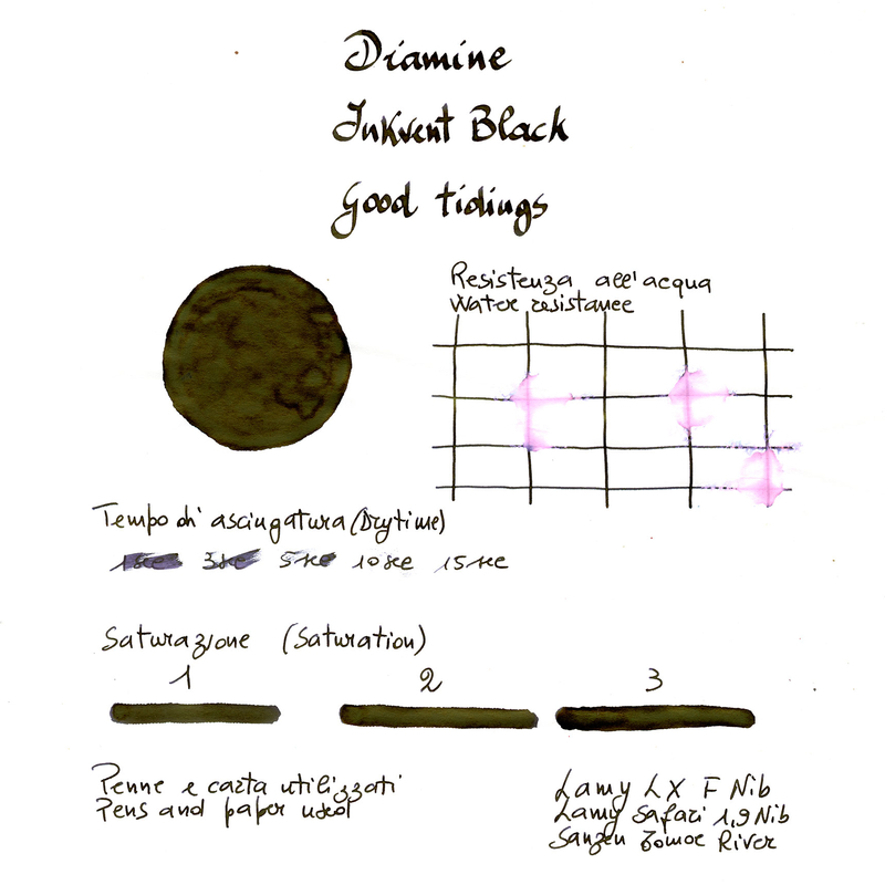 Diamine Diamine Inkvent Good Tidings Ink Bottle 50 ml Black Edition Extreme Sheen
