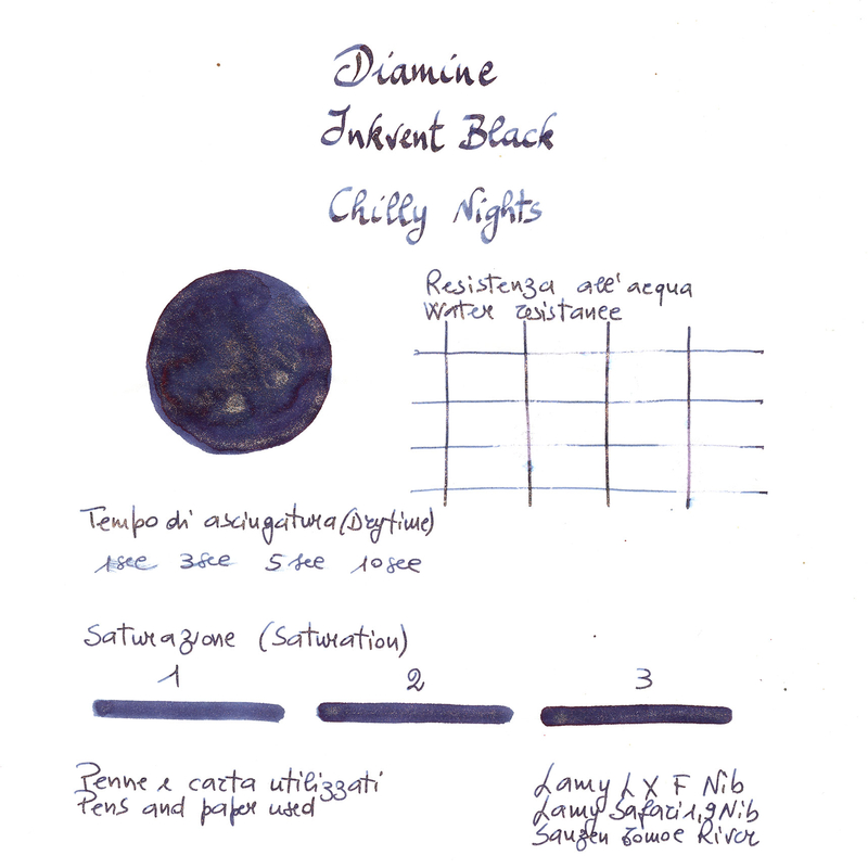Diamine Diamine Inkvent Chilly Nights Ink Bottle 50 ml Black Edition Starbright