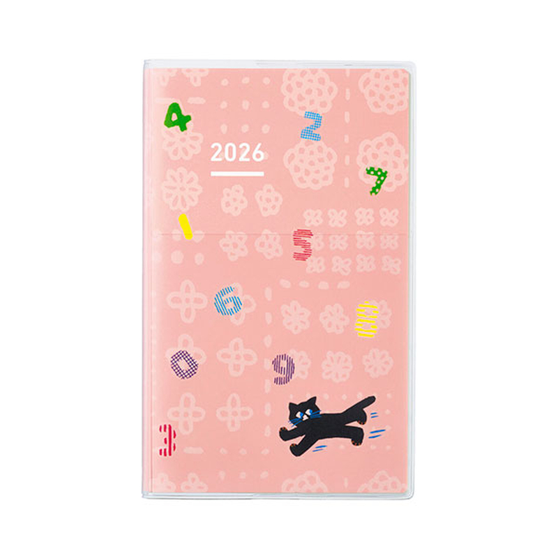 Kokuyo Kokuyo Jibun Techo Days Agenda 2026 A5 Slim SOU.SOU Pink