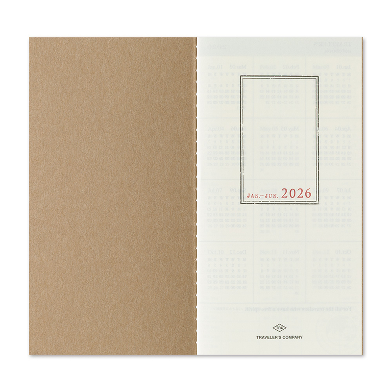 Traveler's Company Traveler's Notebook Agenda 2026 Settimanale con Memo Regular Size