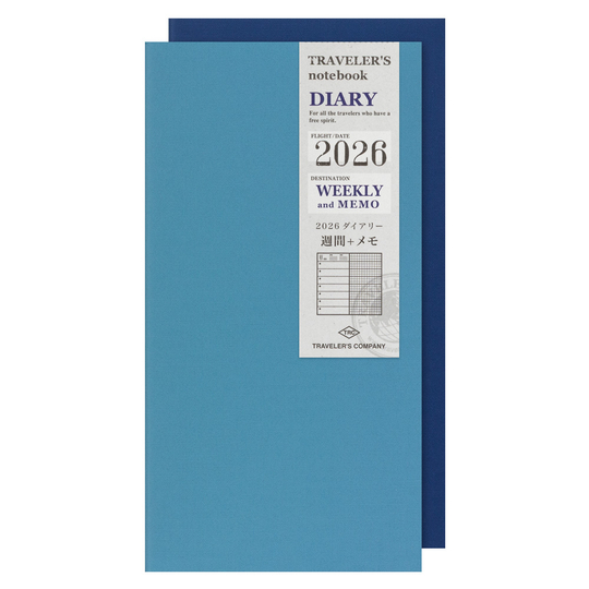 Traveler's Notebook Refill 2026 Weekly + Memo Diary Regular Size