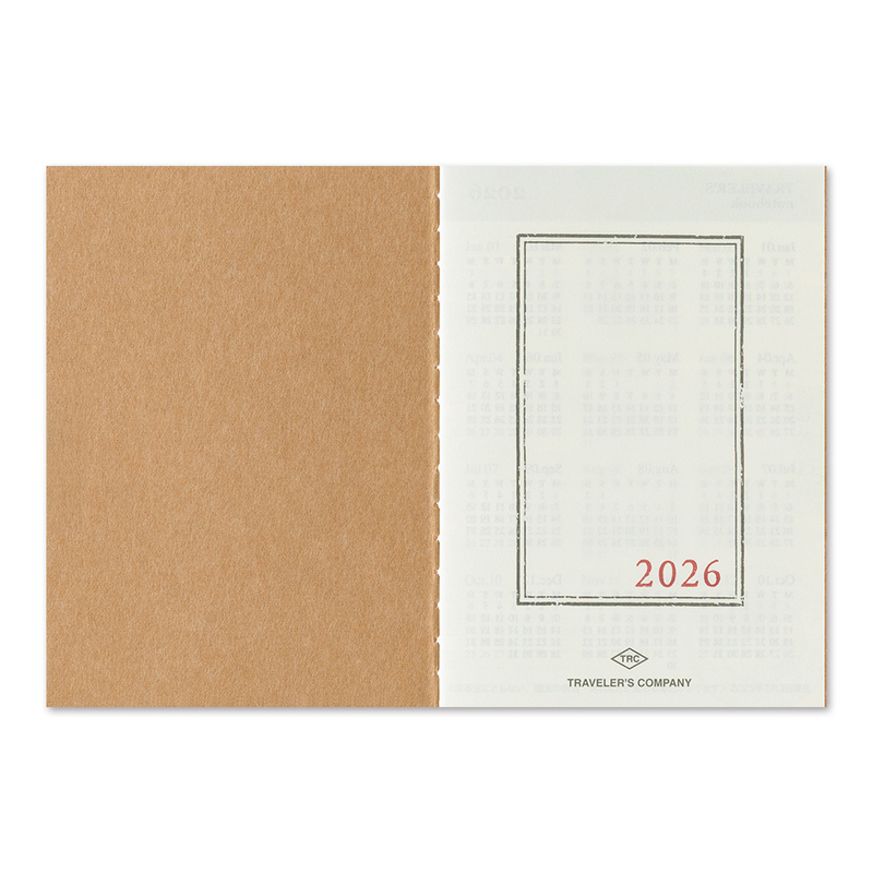 Traveler's Company Traveler's Notebook Agenda 2026 Mensile Passport Size