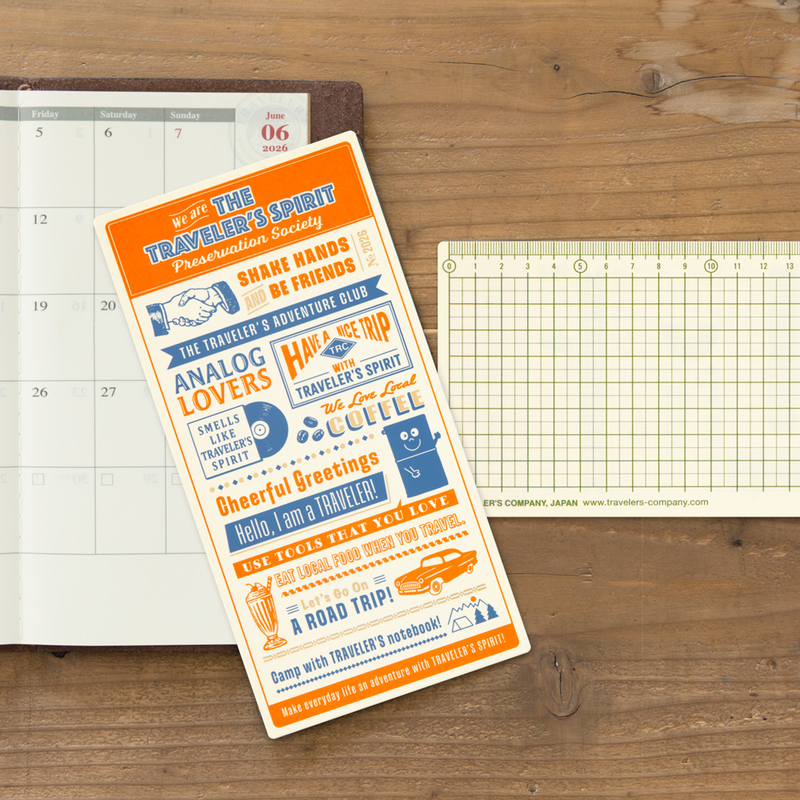 Traveler's Company Traveler's Notebook Sottopagina Regular Size 2026 in Edizione Limitata