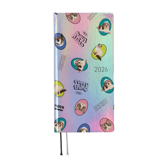 Hobonichi Techo Weeks 2026 Candy Stripper: Random Dog & Cat (Aurora)