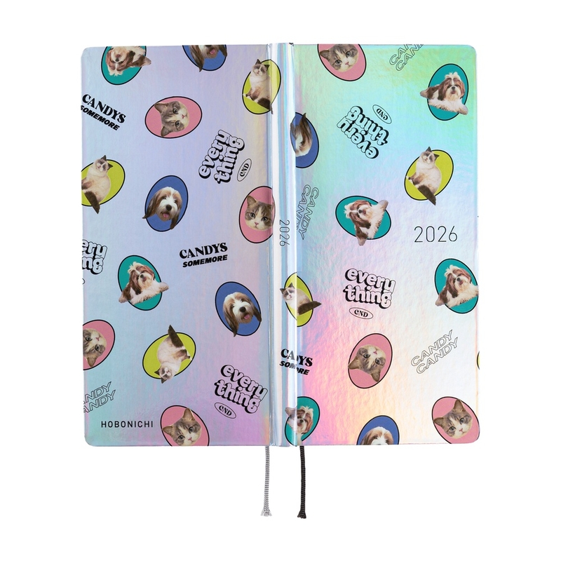 Hobonichi Hobonichi Techo Weeks Candy Stripper: Random Dog & Cat (Aurora) Agenda 2026 Settimanale